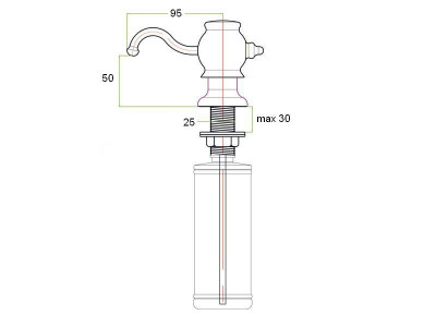 Zorg Inox ZR-24 CR дозатор жидкого мыла встраиваемый, хром