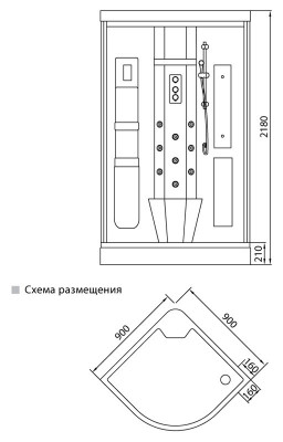 Душевая кабина Edelform Valencia EF-2010D