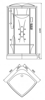 Душевая кабина Edelform Roma EF-1030T
