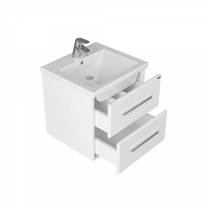 Тумба для умывальника подвесная СаНта "Омега-50" 2 ящ. ЛЮКС (под умывальник Комо 50)