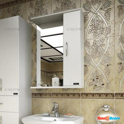 Зеркальный шкаф СаНта "Прима-500" универсальное, белый