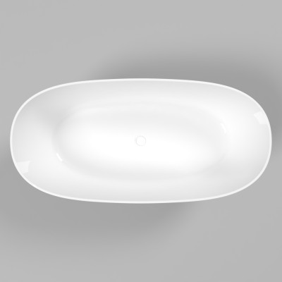 Ванна овальная WHITECROSS Onyx A 160x75 белый глянец иск. камень (0204.160075.100)
