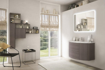 Тумба под раковину Cezares Eden 54408 121 см подвесная, цвет rovere scuro soft