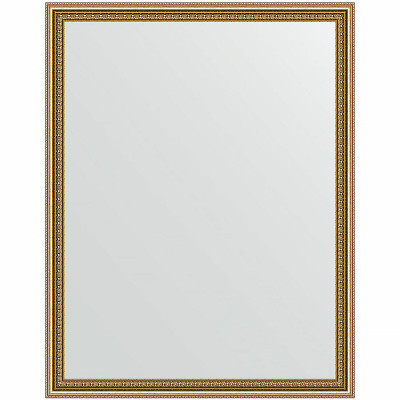 Зеркало настенное Evoform Definite 92х72 BY 1037 в багетной раме Бусы золотые 46 мм