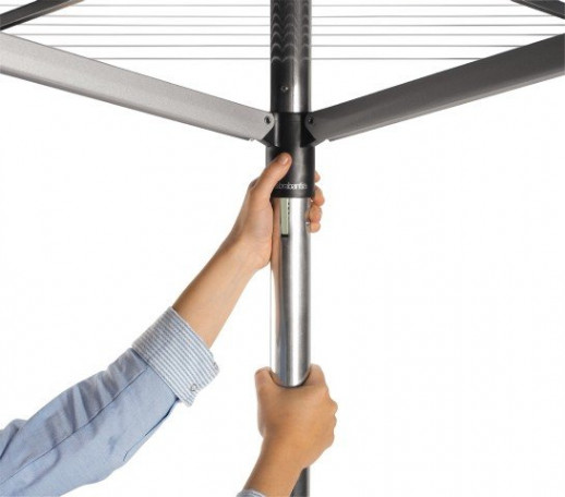 Brabantia Topspinner 310744 сушилка для белья вращающаяся с четырьмя направляющими, серебро
