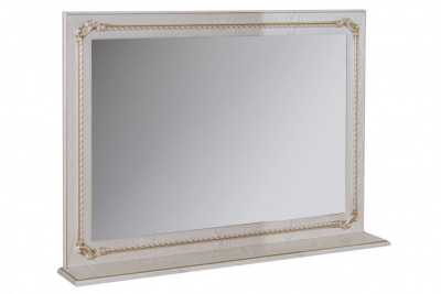 Зеркало прямоугольное MIXLINE Сальери-105 с полкой патина золото (533723)