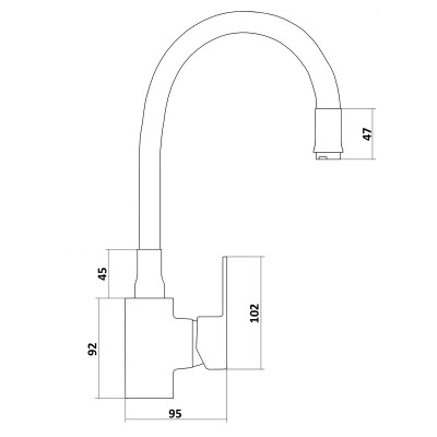 Смеситель для кухни Славен Коттедж Ф белый рычажный (СЛ-ЦВ-Ф26)