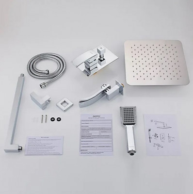 Душевой комплект Gappo настенный хром (G7107)