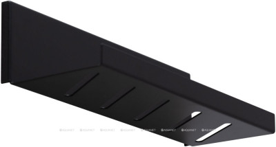 Полка для ванной Aquanet Магнум 30x80 черная матовая, открытая (00302224)