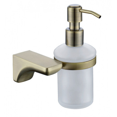 Дозатор для жидкого мыла настенный стекло бронза (цинк) (KH-4510)
