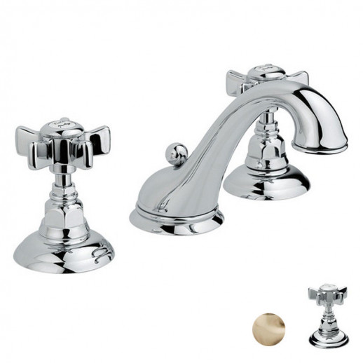 Nicolazzi Classica 1408 BZ 18 смеситель для раковины с д/к, бронза/ручки Dames Anglaises