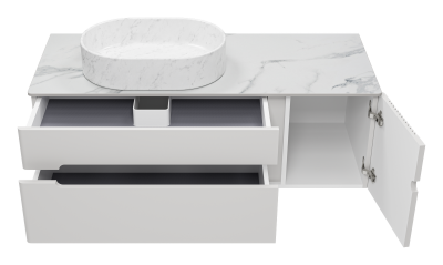 Тумба под раковину Brevita Pallisandro 120 подвесная серая (PAL-50120-501П2Я)