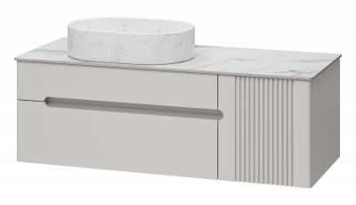 Тумба под раковину Brevita Pallisandro 120 подвесная серая (PAL-50120-501П2Я)