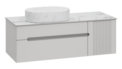 Тумба под раковину Brevita Pallisandro 120 подвесная серая (PAL-50120-501П2Я)