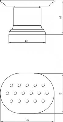 MIGLIORE Fortuna 27803+27933 мыльница в настольном держателе, стекло матовое/золото