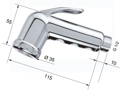 Душ-пистолет Remer RR 332 OR CR, хром