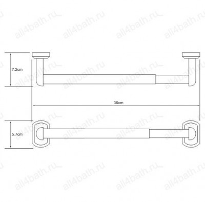 WasserKRAFT Oder K-3091, 32cm держатель бумажных полотенец, хром