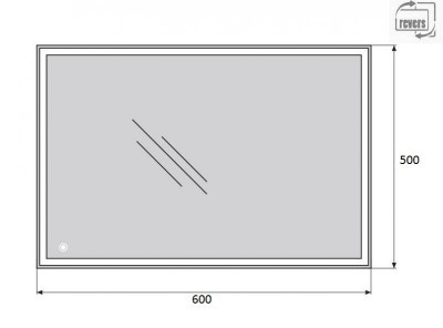 Зеркало BelBagno SPC-GRT-500-600-LED-TCH