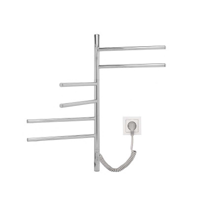 Полотенцесушитель электрический Vincea VTD-1S2CE 43х80 хромированный с функцией таймера.