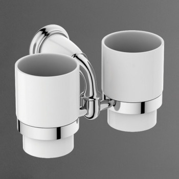 Держатель стакана настенный двойной ART&MAX BIANCHI AM-E-2602-D-Cr