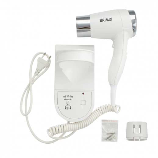 GFmark 6830 фен для волос настенный с розеткой, белый