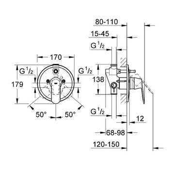 Grohe Eurosmart Cosmopolitan 32879000 смеситель для ванны, хром