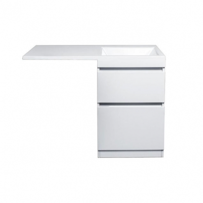 Тумба Style Line Даллас 130 R с раковиной над стиральной машиной, белая