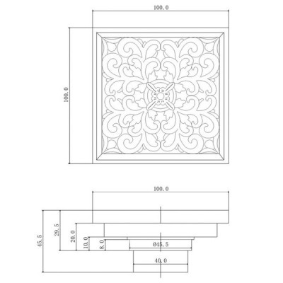 VERAGIO CANYON VR.CAN-2007.CR сливной трап d40, хром