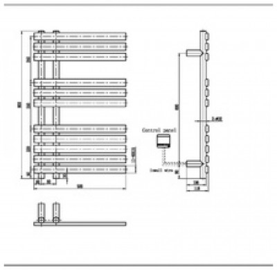 Полотенцесушитель электрический Boheme Venturo 723-BR 50х80 см, бронза