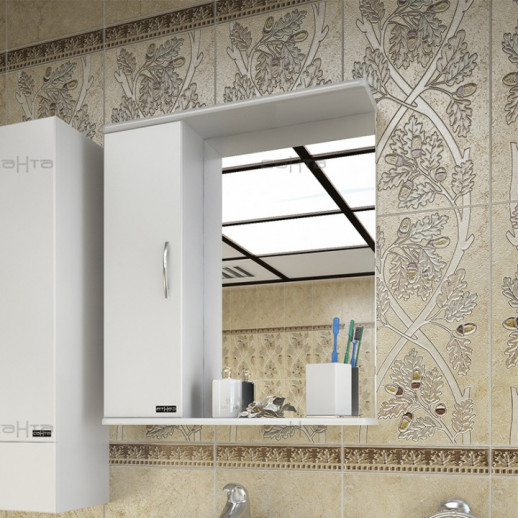 Зеркальный шкаф СаНта "Прима-600" универсальное, белый