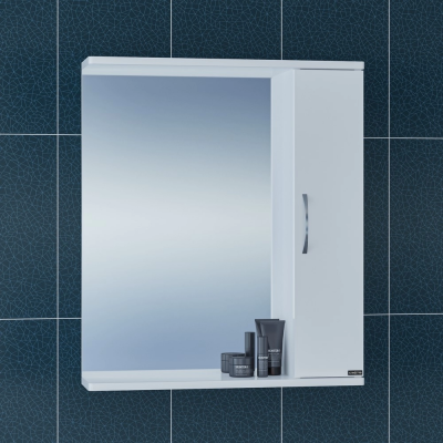 Зеркальный шкаф СаНта "Прима-600" универсальное, белый