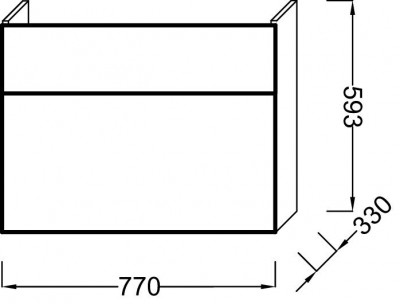 Подвесная тумба 80 см, Jacob Delafon «PRESQU'ILE» (EB927-J5), белый