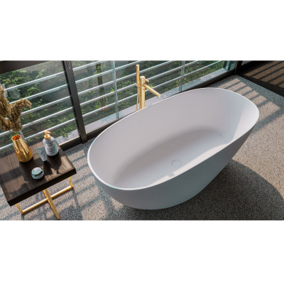 Ванна овальная WHITECROSS Onyx A 160x75 белый мат иск. камень (0204.160075.200)