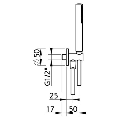 Душевой гарнитур Cisal Shower C200303021 хром 1 режим