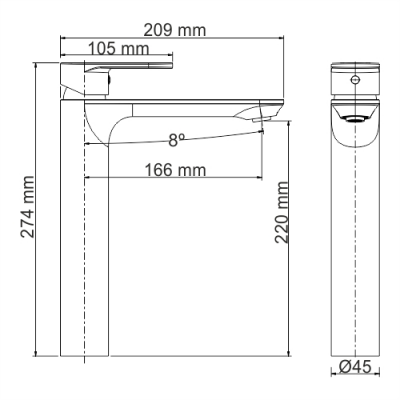 WasserKRAFT Mindel 8503H смеситель для раковины, белый