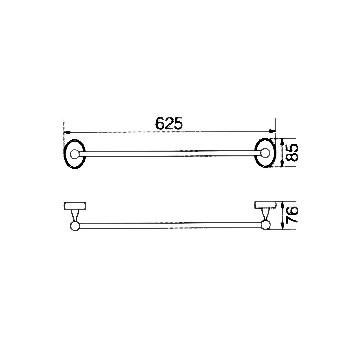 VERAGIO BONJOUR CROMO VR.BNR-7821.CR полотенцедержатель, 60 см, хром