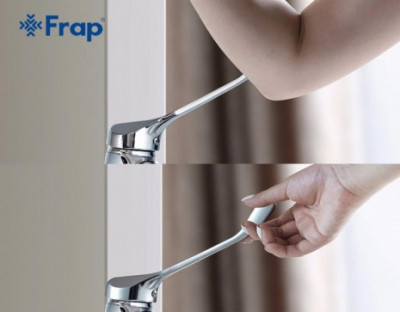 Локтевой Смеситель Frap для кухни однорычажный поворотный хром (F4954)