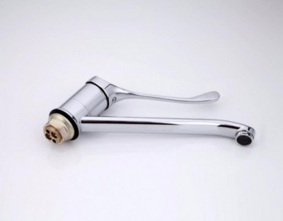 Локтевой Смеситель Frap для кухни однорычажный поворотный хром (F4954)