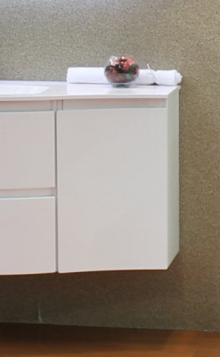 Шкафчик Cezares Vague 44228/44222 34 см подвесной, цвет bianco lucido