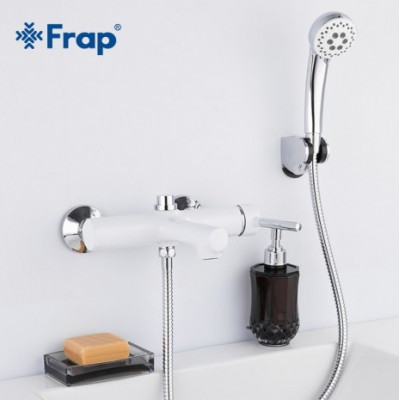 Смеситель Frap для ванны однорычажный стационарный белый (F3244-8)