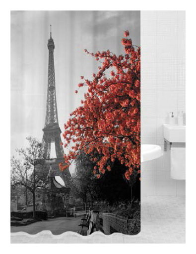 Bath Plus PRINT DSP3015 шторка для ванной (Париж), 180 см x 200 см