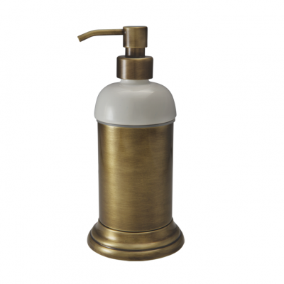 MIGLIORE Mirella 17166 дозатор жидкого мыла в настольном держателе, керамика/бронза