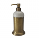 MIGLIORE Mirella 17166 дозатор жидкого мыла в настольном держателе, керамика/бронза держатель высокий, бронза (17166)