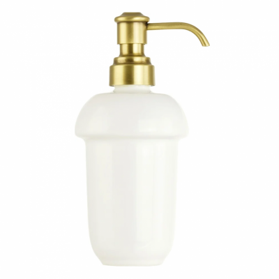 Дозатор жидкого мыла в настольном держателе MIGLIORE Mirella 17166, керамика/бронза