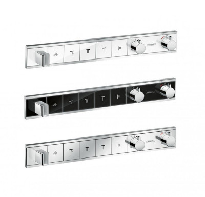 Термостатический смеситель для ванны 15357600 Hansgrohe RainSelect (черный хром)
