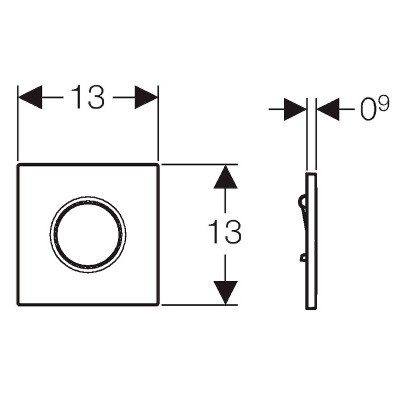 Клавиша смыва Geberit Sigma 116.035.SN.1 нерж сталь нерж сталь