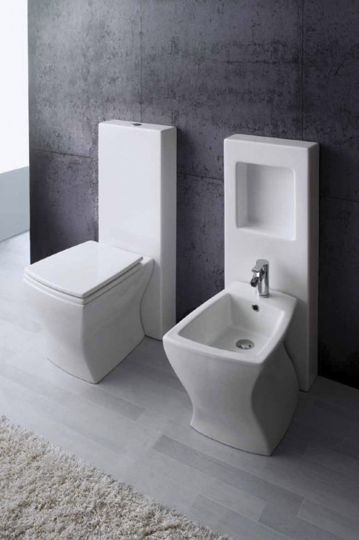 CERAMICA ALA CRAZY 25BD/CM биде 35 см х 61 см с задней цистерной, белое