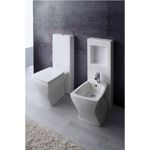 CERAMICA ALA CRAZY 25BD/CM биде 35 см х 61 см с задней цистерной, белое