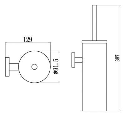 Туалетный ёршик настенный Savol S-005694-1 нерж сталь сатин