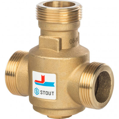 Термостатический смесительный клапан G 1)4 1/4 НР 55°С STOUT (SVM-0030-325504)